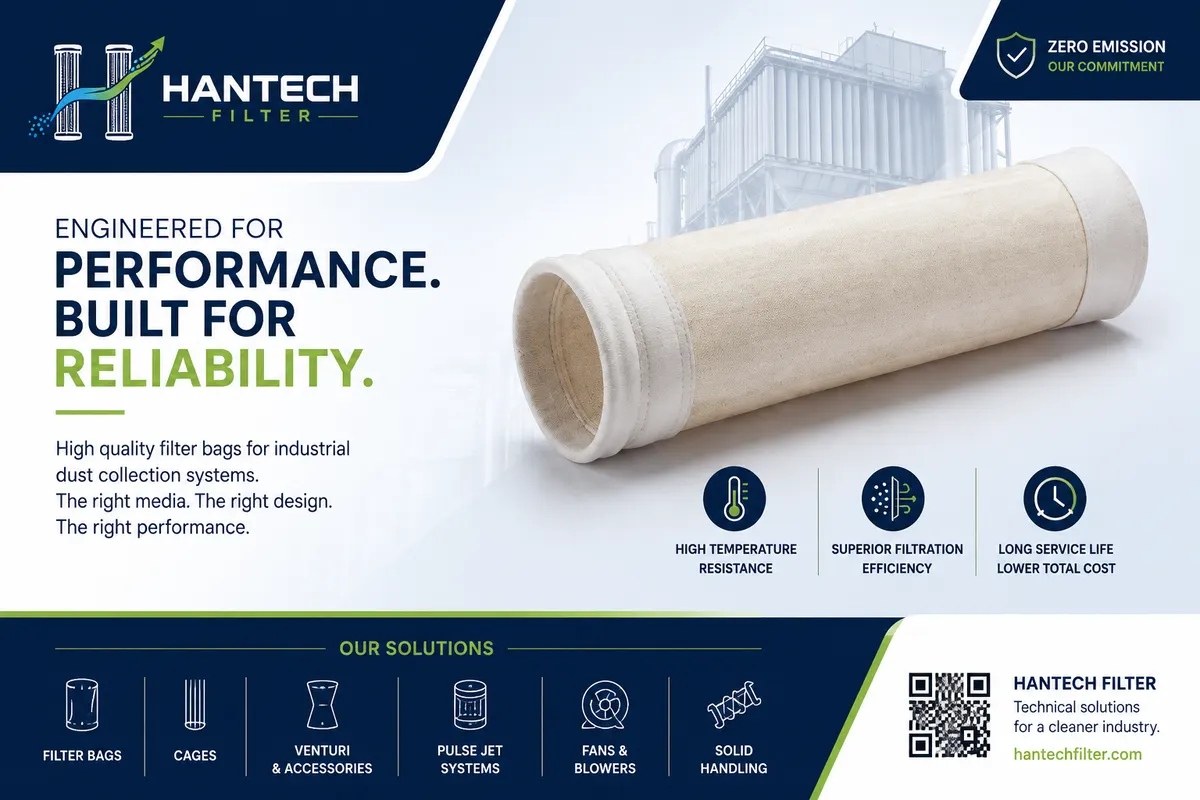 What Is a Fiberglass PTFE Filter Bag? Balancing High Temperature, Chemical Resistance and Brittleness