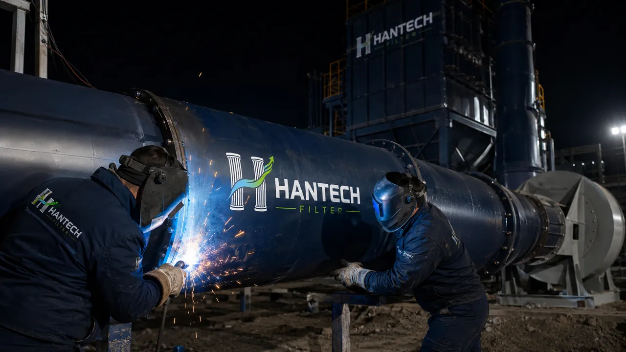 Hantech Filter industrial filter assembly team and baghouse installation