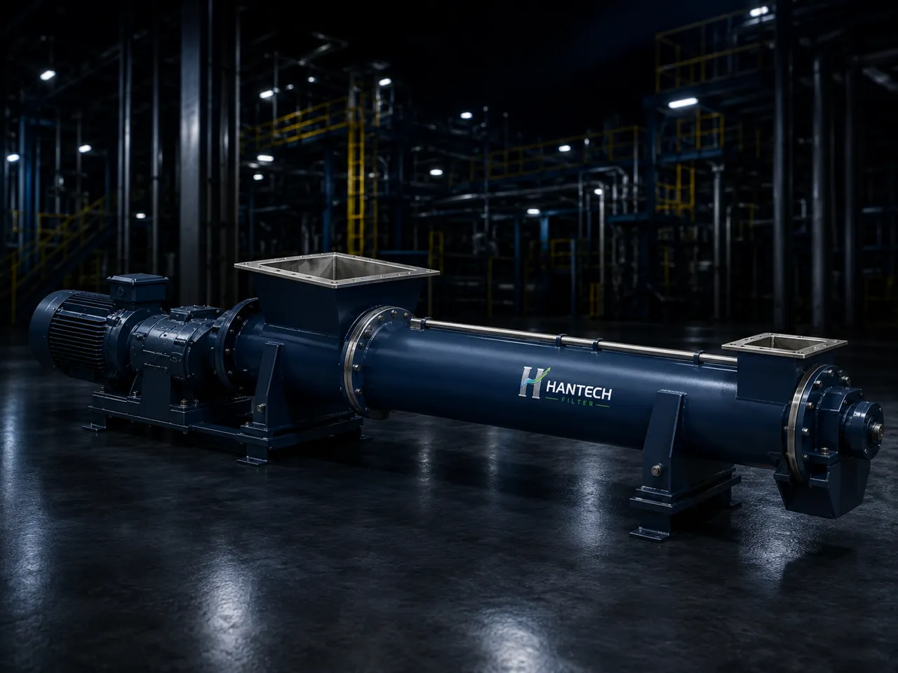 Hantech Filter Screw Conveyor — Screw conveyor and under-filter dust transfer equipment.