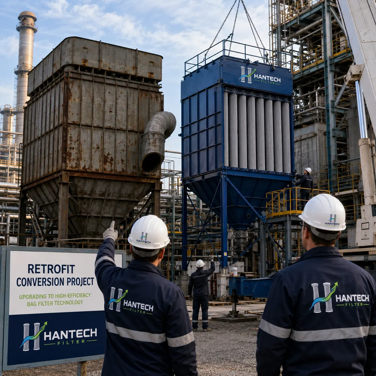 Hantech Filter Baghouse filter retrofit site survey
