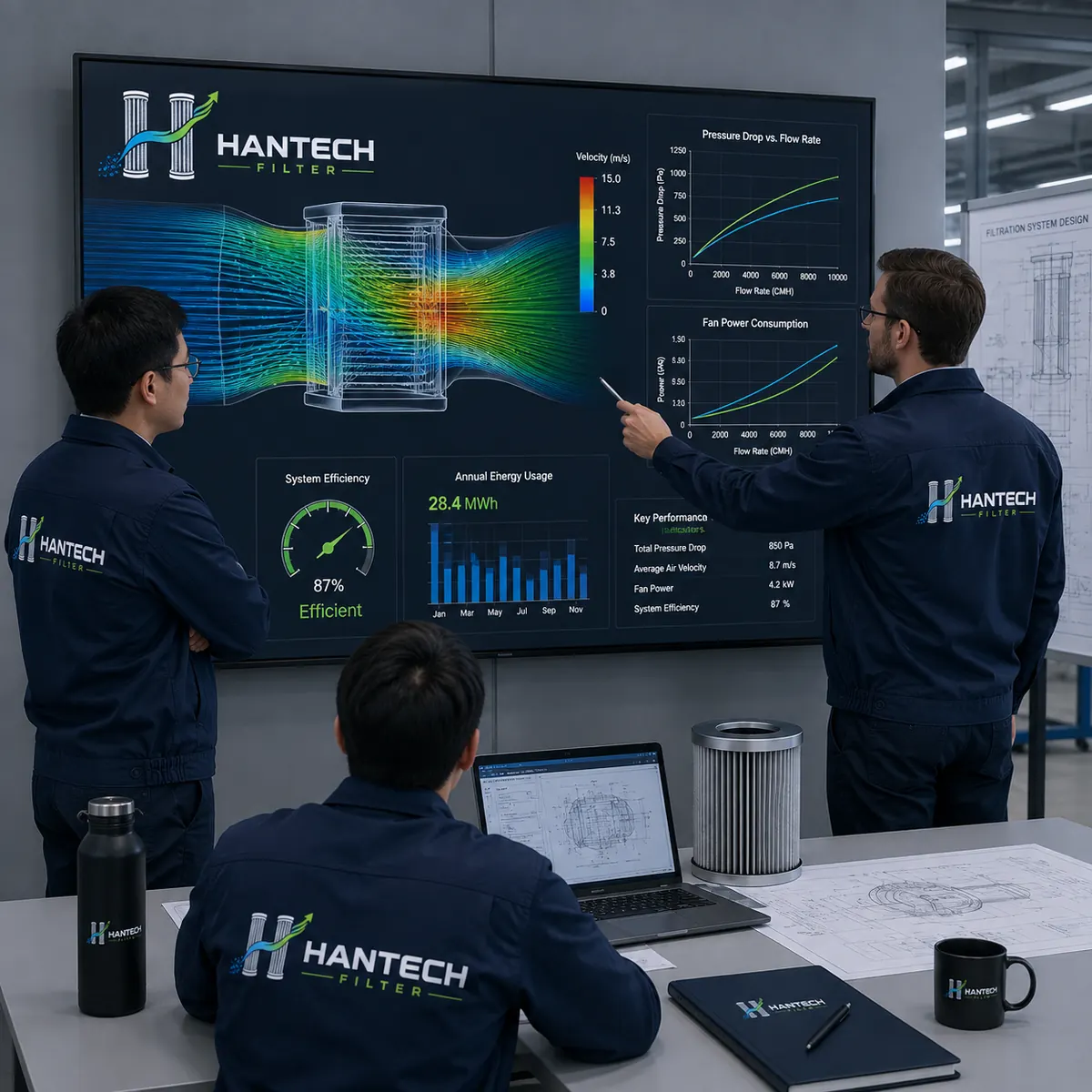 Hantech Filter CFD and performance analysis