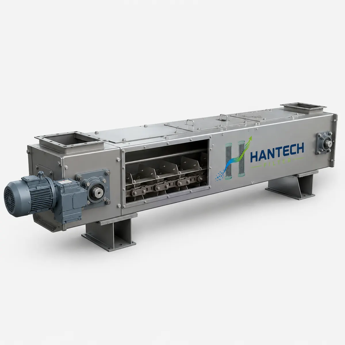 Hantech Filter enclosed-motor screw conveyor