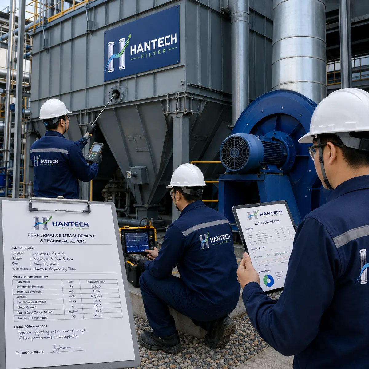 Hantech Filter Field performance measurement