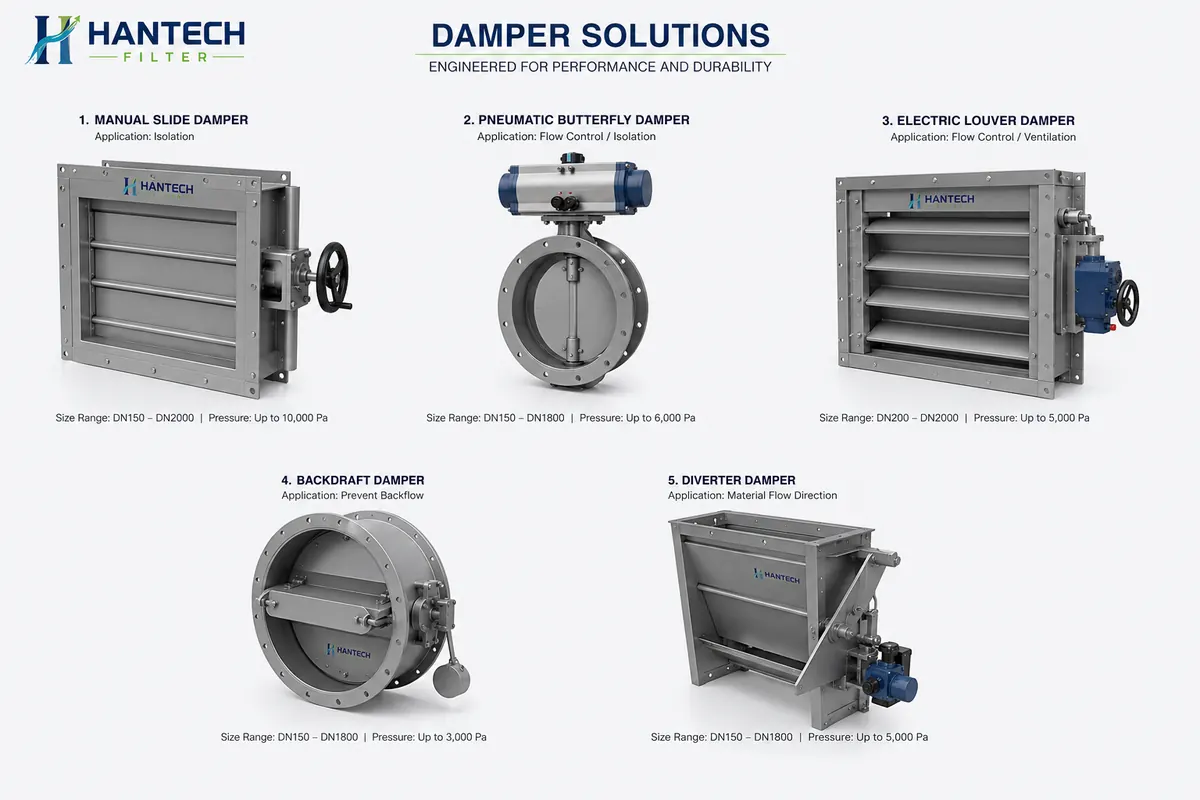 Hantech Filter Round and rectangular damper solutions